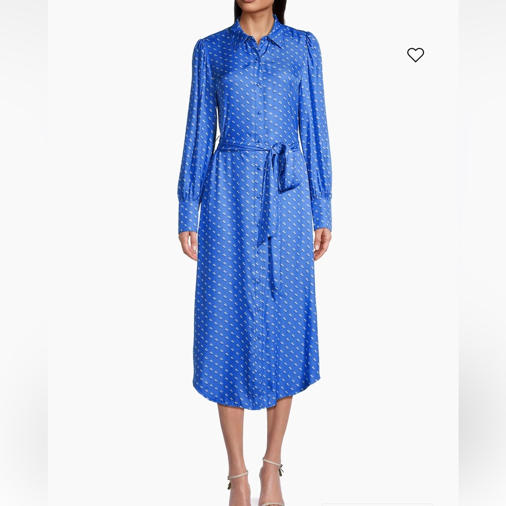 NWT Vineyard Vines silk twill midi shirtdress sz M